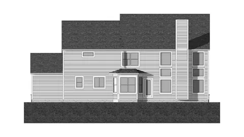 The Hanover house plan, exterior view 3